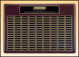 American walnut piano finish perpetual plaque American walnut perpetual plaque with black brass 9 plate combinations
