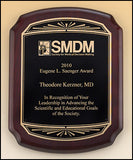 Rosewood plaque with Sunburst design plate
