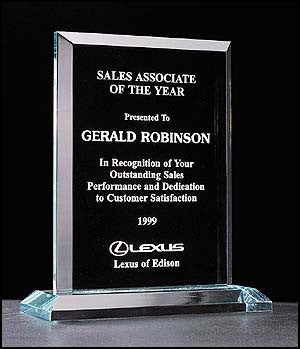 Apex Series Acrylic Award on acrylic base