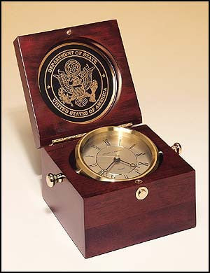 Mahogany Finish Captain's Clock