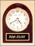 Rosewood Piano Finish Desk clock with three hand movement