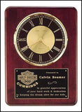 Rosewood Piano Finish vertical wall clock with black background