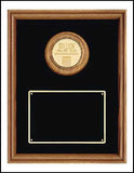American Walnut Plaque with CAM Medallion and black background