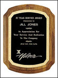 American Walnut Plaque with notched edges and florentine border