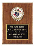 American walnut plaque with insert