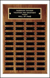 American walnut perpetual plaque with 40 plates