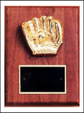 American walnut plaque with casting and medium plate