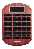 American walnut perpetual plaque with notched edges and 60 plates