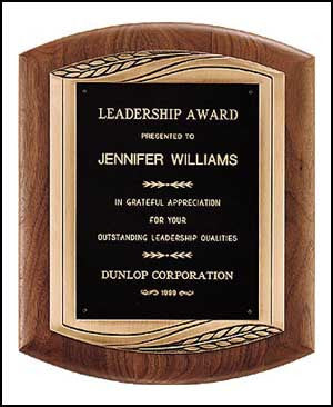 American Walnut Plaque leaf bronze finished casting