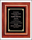 American Walnut Plaque with black velour