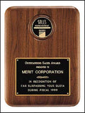 American Walnut Plaque with CAM Medallion Small