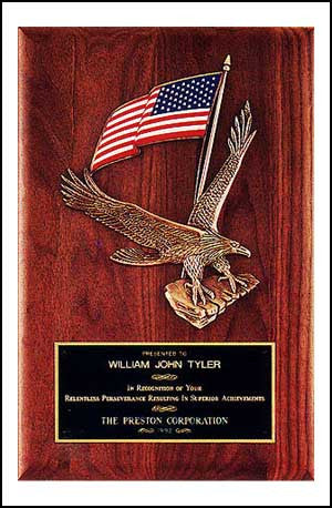 American Walnut Plaque with Eagle Casting