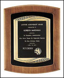 American Walnut Plaque leaf bronze finished casting with velour