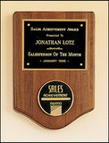 American Walnut Plaque with CAM Medallion curved bottom