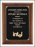 American Walnut Plaque with leaf edges