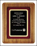 American Walnut Plaque with florentine plate and velour background