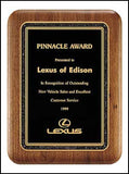 American Walnut Plaque with rounded black border