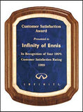 American Walnut Plaque with sapphire plate
