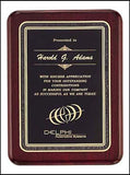 Rosewood plaque with black border