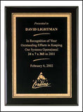 Black Piano Finish plaque with florentine border