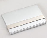 Matte silver plated business card holder
