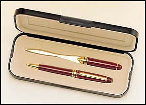 Euro pen and letter opener set colors